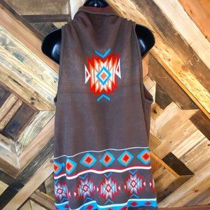 Southwest Open Sweater Vest | M